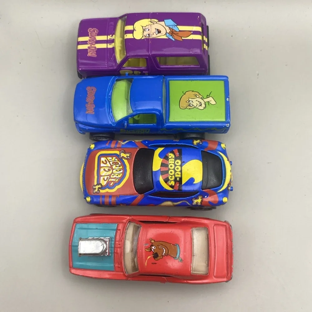 Set Lot of 4 Scooby Doo Die Cast Cars Racing Champions 1:64 Hanna-Barbera Mattel
